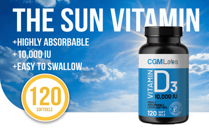 CGM Labs - Vitamin D3 10,000 IU - 120 Softgels