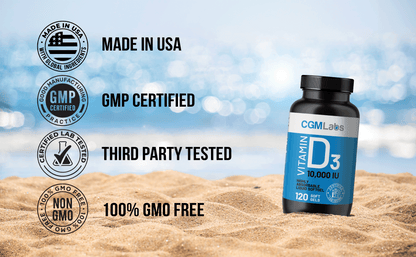 CGM Labs - Vitamin D3 10,000 IU - 120 Softgels