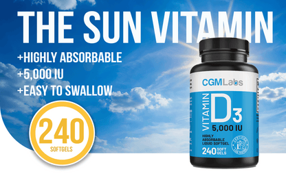 CGM Labs - Vitamin D3 5,000 IU - 240 Softgels