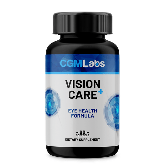 NEW! - Vision Care Plus - Complete Dietary Supplement for Your Vision- Lutein 20mg, Zeaxanthin, Vitamin A, Bilberry Extract - 90 Softgels by CGM Labs