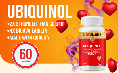 CGM Labs - Ubiquinol 100MG Active & Non-Oxidized(Reduced) Form of CoQ10 - 60 Softgels