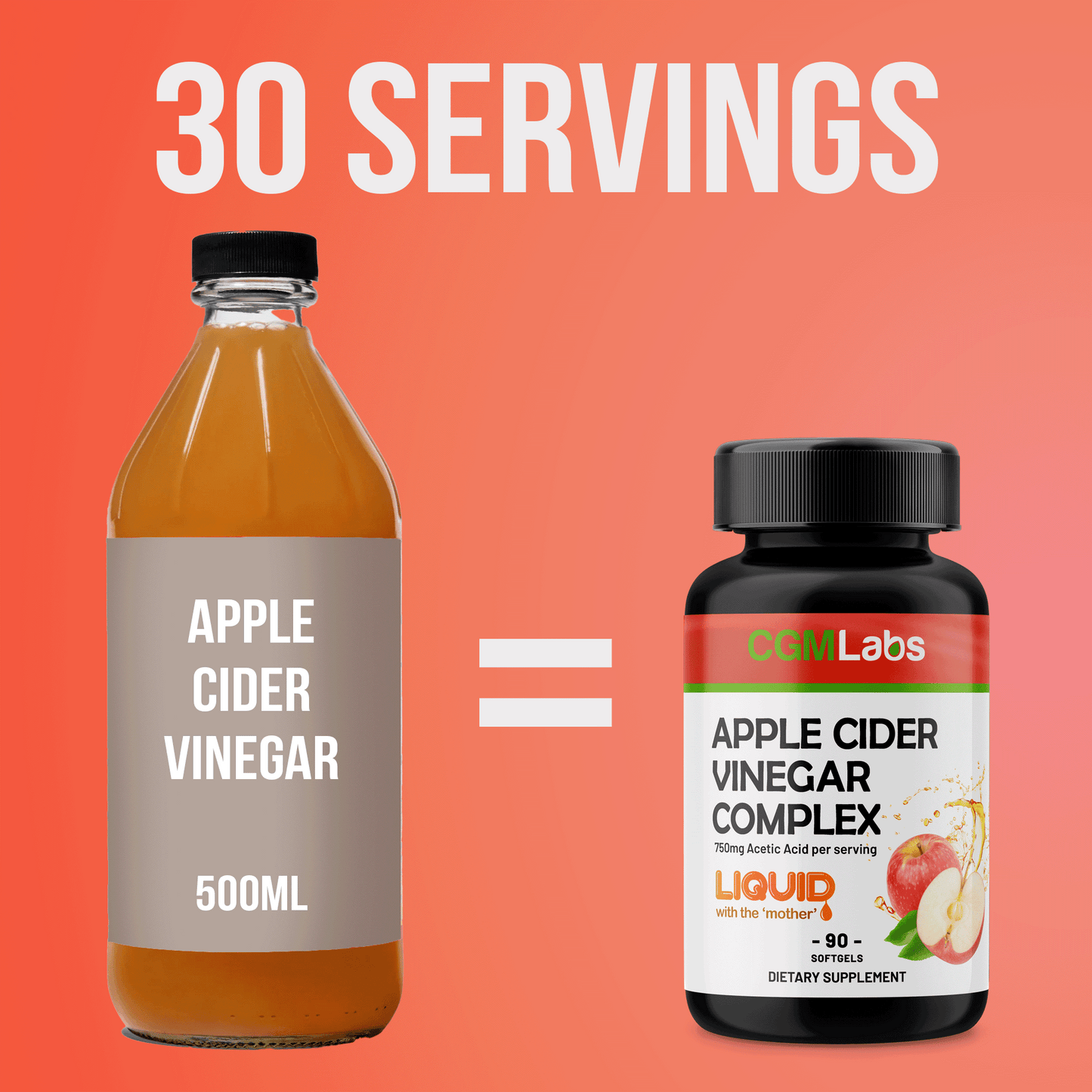 CGM Labs - Apple Cider Vinegar Complex - 90 Softgels