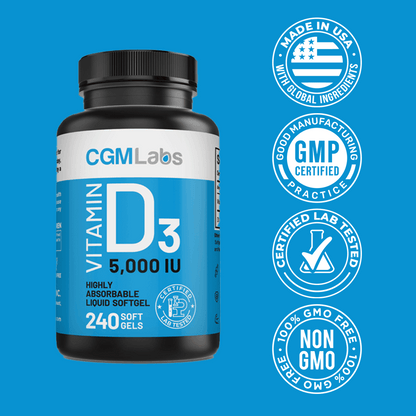 CGM Labs - Vitamin D3 5,000 IU - 240 Softgels