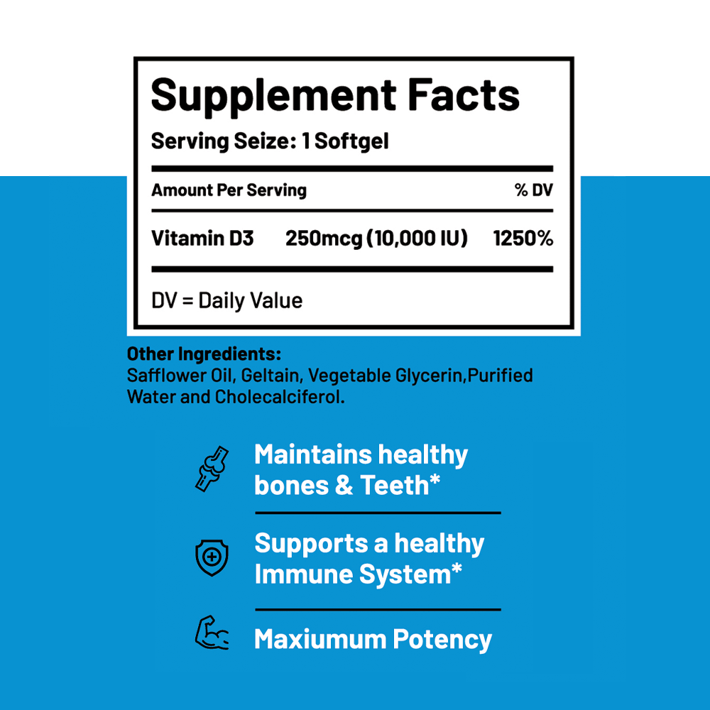 CGM Labs - Vitamin D3 10,000 IU - 120 Softgels