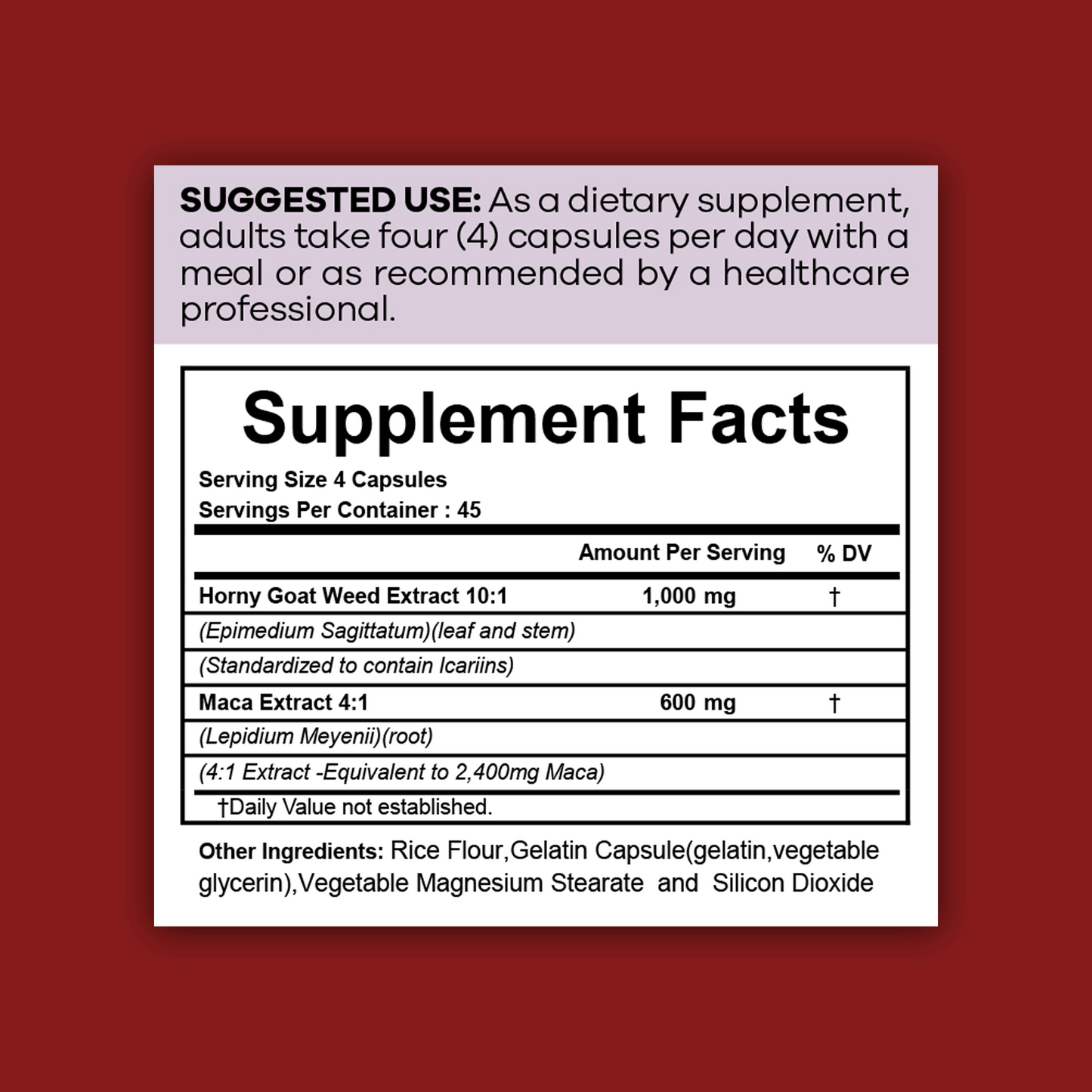 CGM Labs - Horny Goat Weed with Maca 1000mg - 180 caps