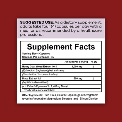 CGM Labs - Horny Goat Weed with Maca 1000mg - 180 caps