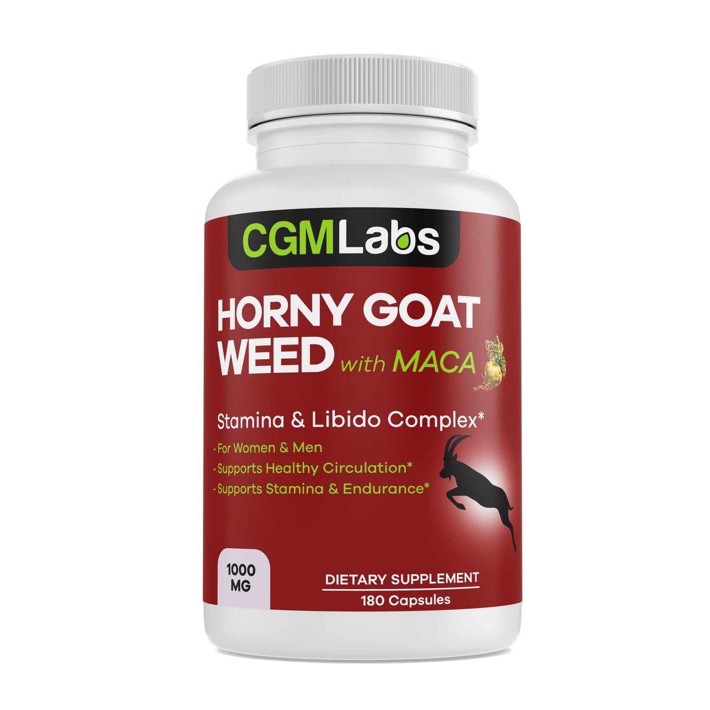 CGM Labs - Horny Goat Weed with Maca 1000mg - 180 caps